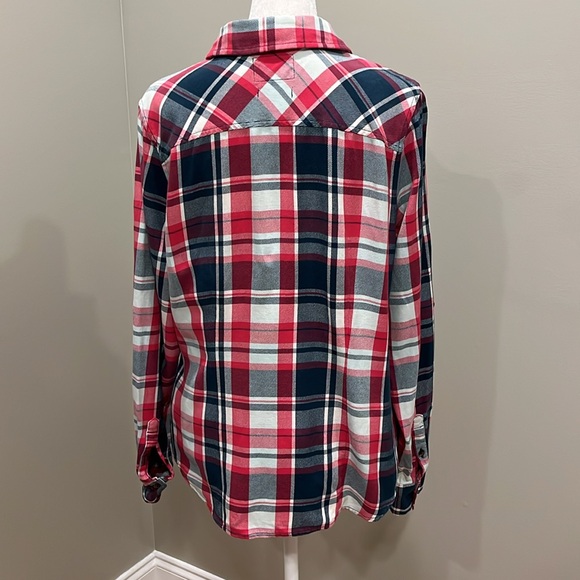 The North Face Plaid Flannel Long Sleeve Button Down Shirt Size Large - Picture 5 of 8